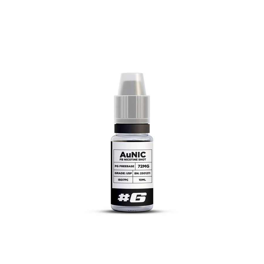 AuNic 6mg Freebase Shot (PG) (10ml) - Labeled