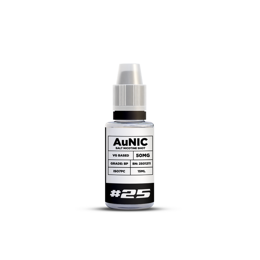 AuNic 25mg Salt Shot (VG) (15ml) - Labeled