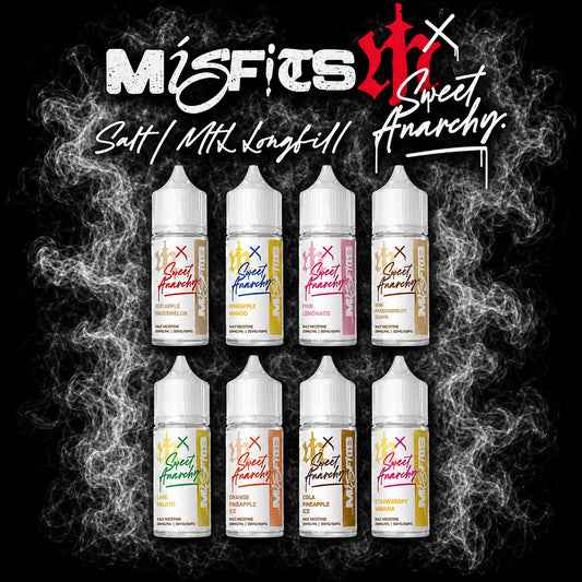 Misfits x Sweet Anarchy - Butterscotch Custard Salt/MTL Longfill Flavour Drops 30ml